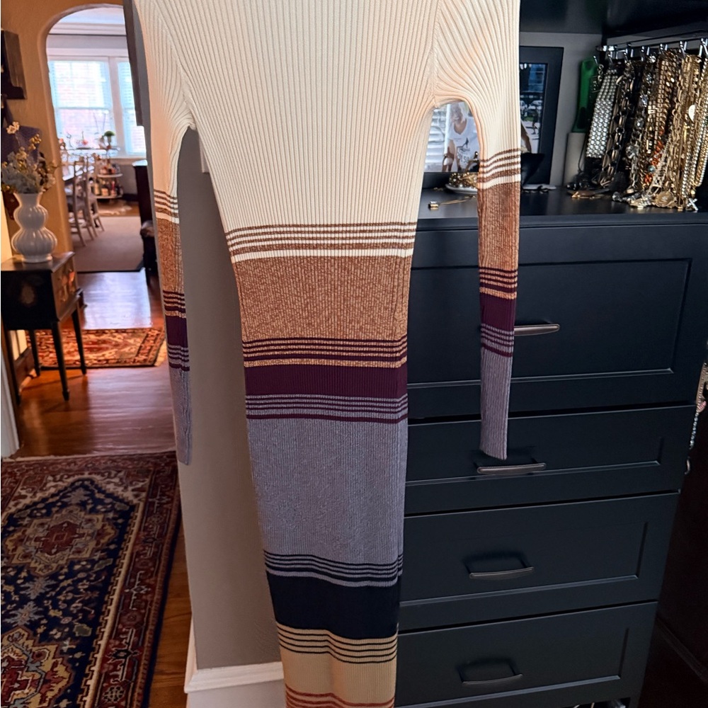 STAUD Cream Ribbed Button-Front Cardigan - Picture 2 of 3